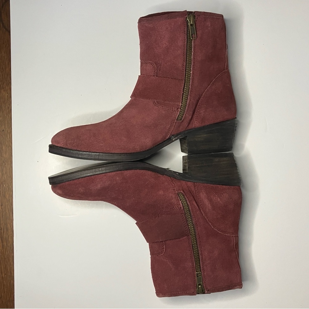 Seychelles Weekenders Castanets Boots Women's 8 Burgundy Suede Ankle Booties‎ - Picture 6 of 9